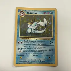 Pokemon TCG Vaporeon Jungle 12/64 Holo Unlimited Holo Rare - Image 1