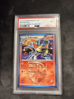2013 Pokemon B & W Infernape Plasma Claw TD #17 PSA MINT 9 - Image 1