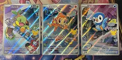 Piplup 042 Chimchar 041 Turtwig 040 Promo Pokemon Pokemon First Partner 30th IR - Image 1
