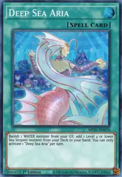 Yu-Gi-Oh! Deep Sea Aria 1st Ed. MP21-EN076 Super Rare NM/LP x1 - Image 1