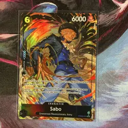 Namco One Piece Sabo PRB02-014 Premium Booster Vol. 2 Alternate Art Foil SR Card - Image 1