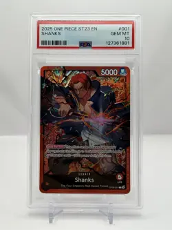 2025 One Piece Deck ST23 Shanks Leader - PSA 10 - Image 1