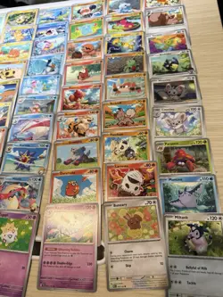 82 Cute Basic Pokemon TCG Card Lot Helioptile, Nickit, Klefki, Poochyena & More - Image 4