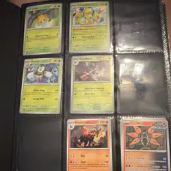 Pokemon TCG Pikachu, Eevee, Flareon, Jolteon, Houndoom Mixed Card Lot in Binder - Image 2