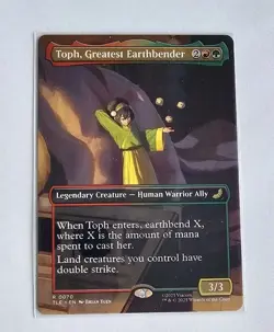 Toph, Greatest Earthbender | Borderless | ATLA | Rare MTG Card | TLE #70 - Image 1