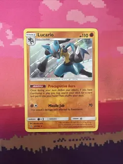Pokemon Card Lucario Ultra Prism Holo Rare 67/156 Near Mint - Image 1