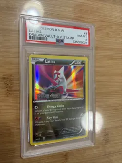 2012 PSA 8 Pokemon Dragon Vault Stamped Latias Holo 9/20 Card NM-MT - Image 3