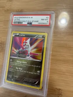 2012 PSA 8 Pokemon Dragon Vault Stamped Latias Holo 9/20 Card NM-MT - Image 4
