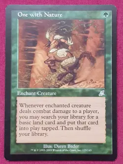 Magic The Gathering SCOURGE ONE WITH NATURE card MTG - Image 1