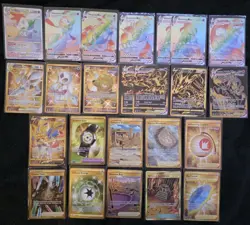 Pokemon TCG 24x Secret Hyper Rare Card LOT - Gold / Rainbow Full Art Lot - Image 1