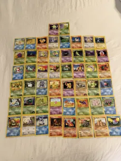 Lot of 50 Pokemon Base Set/Gym Hero Cards Non Holo Collection Vintage WotC - Image 1