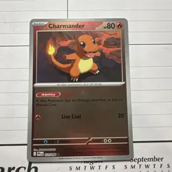 Charmander 011/094 Me02: Phantasmal Flames Reverse Holo Common Pokemon TCG Card - Image 1