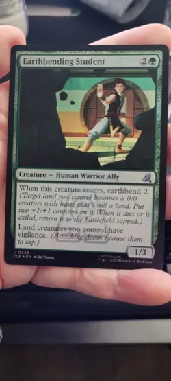 Earthbending Student - Foil TLE NM MTG - Image 1
