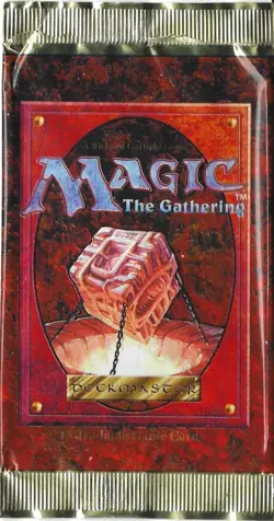 MTG: 4TH EDITION empty Mana Vault Booster Pack wrapper; edge tears, 1995 - Image 1