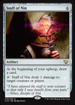 x1 Staff of Nin R MTG Commander 2015 M/NM, English - Image 1