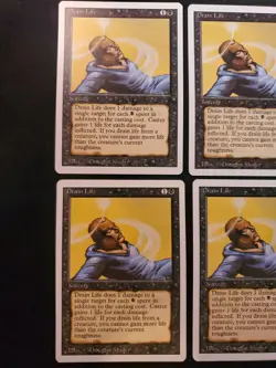 4x Drain Life Revised Edition 3ed NM Magic The Gathering White Boarder Playset - Image 2