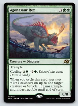 MTG Agonasaur Rex Normal R Aetherdrift DFT 151 NM Magic - Image 1