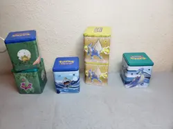 Pokemon Mixed (LOT of 6) Collectible EMPTY Tins CCG Containers - Image 2