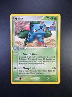 2006 POKEMON IVYSAUR EX CRYSTAL GUARDIANS - PRERELEASE 35/100 NON-HOLO - Image 1