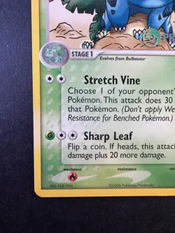 2006 POKEMON IVYSAUR EX CRYSTAL GUARDIANS - PRERELEASE 35/100 NON-HOLO - Image 4