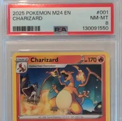 Pokemon TCG Charizard 001/015 McDonald's 2024 Promo Regular EN PSA 8 2025 - Image 3