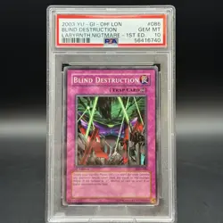 Blind Destruction #086 2003 Yu-Gi-Oh! 1st Edition Labyrinth of Nightmare PSA 10 - Image 1