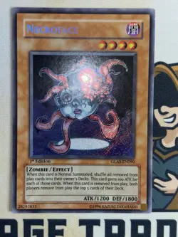 Necroface GLAS-EN090 Secret Rare 1st Edition Yu-Gi-Oh! NM Foil Bleed - Image 3
