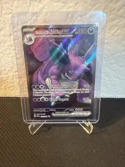 Team Rockets Nidoking EX 216/182 Destined Rivals Ultra Rare Full Art Pokemon NM - Image 1