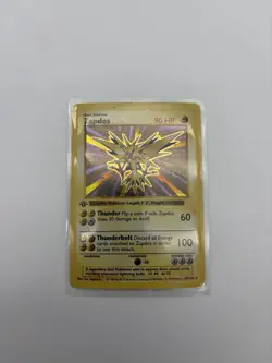 1999 1ST EDITION Pokemon Base Set Shadowless Zapdos 16/102 Holo Foil Rare - Image 1