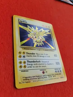 Zapdos 16/102 Pokemon TCG Base Set (1999) HOLO Rare NM - Image 4