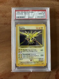 Pokemon TCG Base Set 1999 PSA 10 Zapdos Holo 16/102 English WOTC GEM MINT Clean - Image 3
