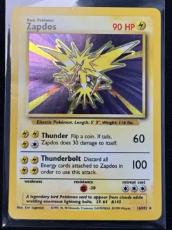 Zapdos 16/102 - Base Set Holo - 1999 Pokemon Card HP (See photos) - Image 1