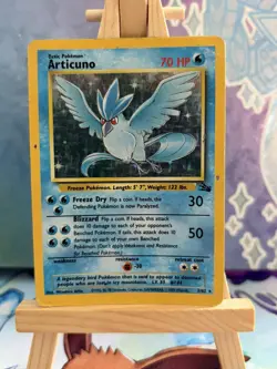 Pokemon TCG Articuno 2/62 Fossil Rare Holo Unlimited MP Condition 1999 Vintage - Image 1