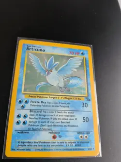 Pokemon TCG Articuno Fossil Holo Card 2/62 Unlimited Rare 1999 Base Set LP/MP - Image 2