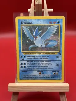 Pokemon TCG Articuno Fossil Holo Card 2/62 Unlimited Rare (HP) - Image 1