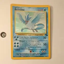 Pokemon TCG Articuno Fossil Holo Card 2/62 Unlimited Rare 1999 Base - Image 1