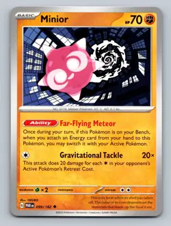 Minior Uncommon SV04: Paradox Rift #099/182 tcg Pokemon Card NM - Image 1