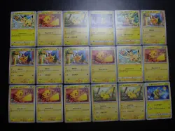 Pokemon Card Non Holo Pikachu x18 009/049 014/071 etc #6357 - Image 1