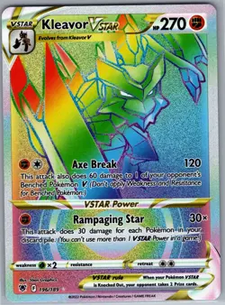 Kleavor VSTAR (Secret) 196/189 SWSH10: Astral Radiance - Pokemon Card - NM - Image 1