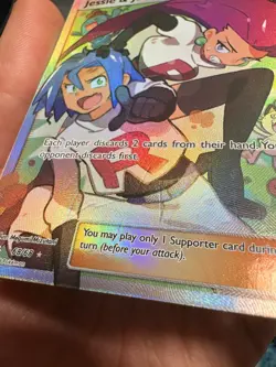 Pokemon Jessie and James Trainer Full Art Hidden Fates Card 68/68 READ DESC - Image 3