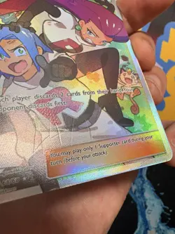 Pokemon Jessie and James Trainer Full Art Hidden Fates Card 68/68 READ DESC - Image 4