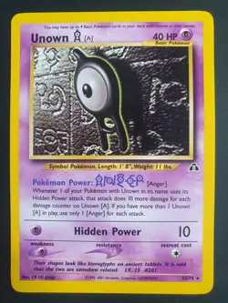 Unown [A] 33/75 - Neo Discovery Set - Pokemon Card - Near Mint Condition - Image 1