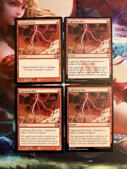 Lightning Bolt NM MTG Masters 25 Multiple Versions NM x4 - Image 1