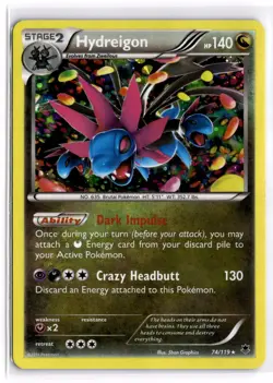 Pokemon TCG Hydreigon (Cosmos Holo) 074/119 XY Blister Exclusives LP - Image 1