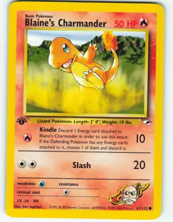 Blaine's Charmander - 1st Edition - 61/132 Gym Heroes - Pokemon TCG - 2000 - Image 1
