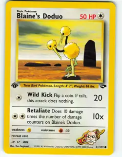 Blaine's Doduo - 1st Edition - 61/132 Gym Challenge - Pokemon TCG - 2000 - Image 1