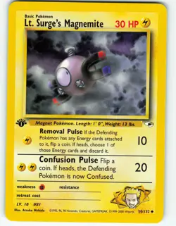 Lt. Surge's Magnemite - 1st Edition - 50/132 Gym Heroes- WOTC - Pokemon TCG 2000 - Image 1