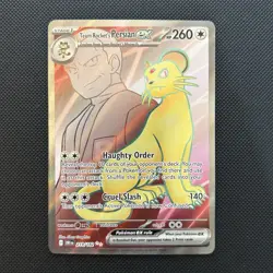 Pokemon Card Team Rocket's Persian ex 219/182 Ultra Rare Destined Rivals NM - Image 2