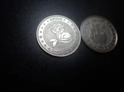 Pokemon Card Meiji Promo Metal Battle Coin Silver x2 Flareon & Jolteon #6313 - Image 2