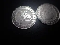 Pokemon Card Meiji Promo Metal Battle Coin Silver x2 Flareon & Jolteon #6313 - Image 3